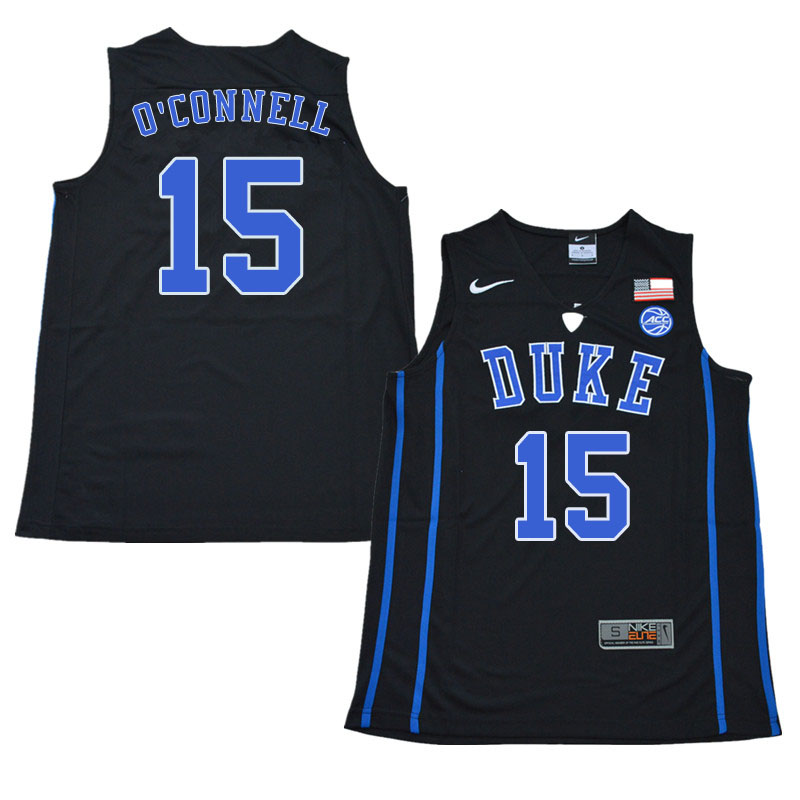 Duke Blue Devils #15 Alex O'Connell College Basketball Jerseys Sale-Black